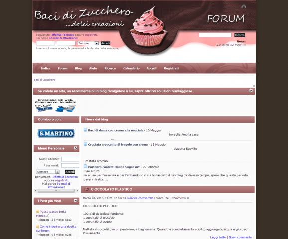 Realizzazione forum baci di zucchero
