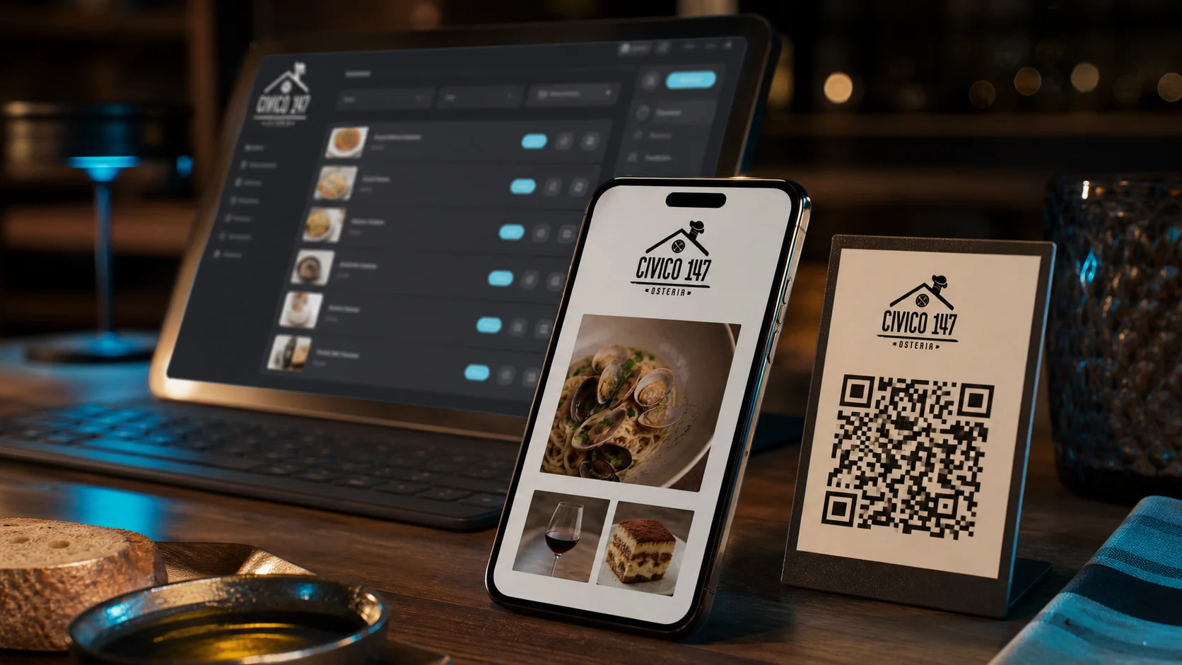 Menu QR per Civico 147 Osteria
