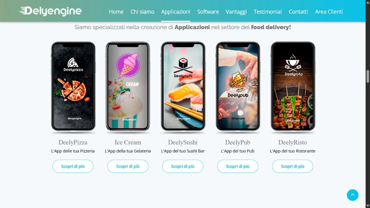 DelyEngine — applicazioni per il food